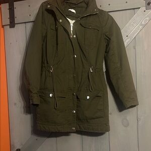 New York & Company Dark Green Utility Jacket